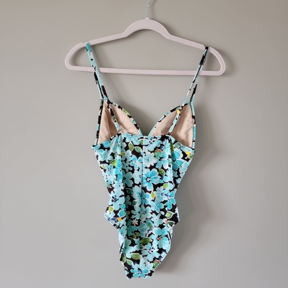 Vintage 90s One Piece Swimsuit Triangle Top Bust - Picture 5 of 11